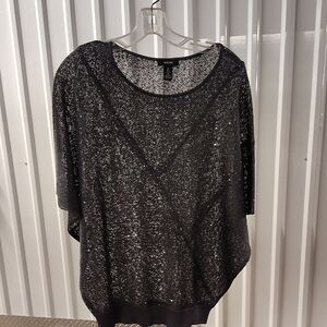 Alfani Black Sequin Top